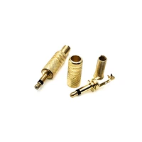 2510 pieces 3 5 mm gold plated audio plug connector two channel stereo headphone plug male plug connector metal phone dc mono
