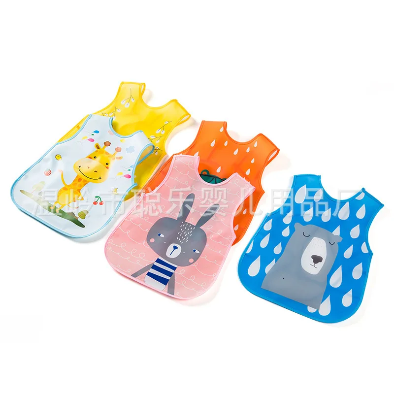 

Eva Waterproof Cartoon Vest Baby Rotating Will Edition Child Overclothes Baby Eat Princess Increase Complete Works Of Surround