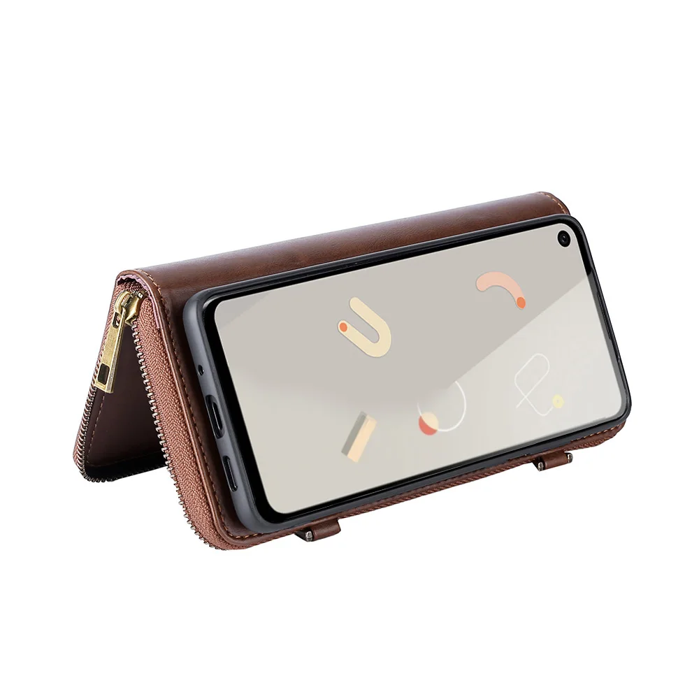 Съемный чехол-кошелек на молнии для телефона с отделением карт Google PIXEL 3XL 5XL Для 4XL