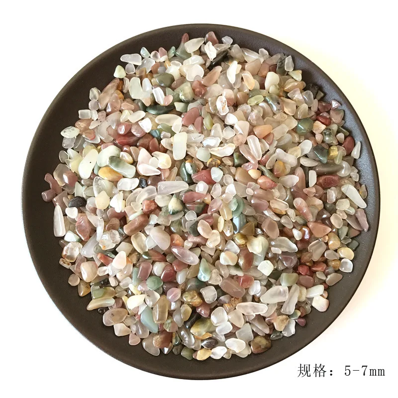 

100gNatural Stone Mineral Crystal Purple Green Agate Quartz Gravel Healing DIY material gravel Stone Home Decoration Crafts