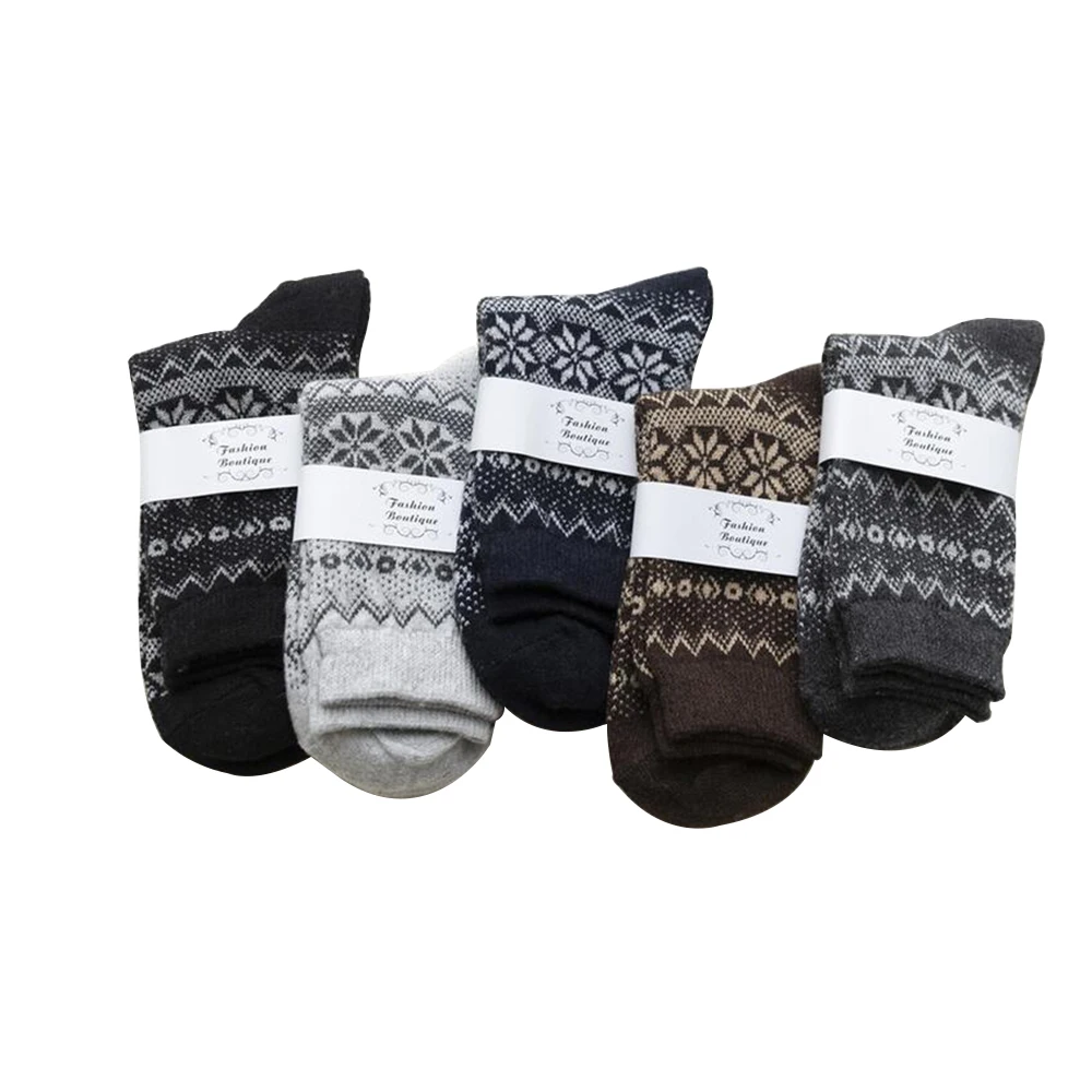 5 шт в упаковке Мужская хлопковая футболка винтажном стиле Зимние мягкие теплые