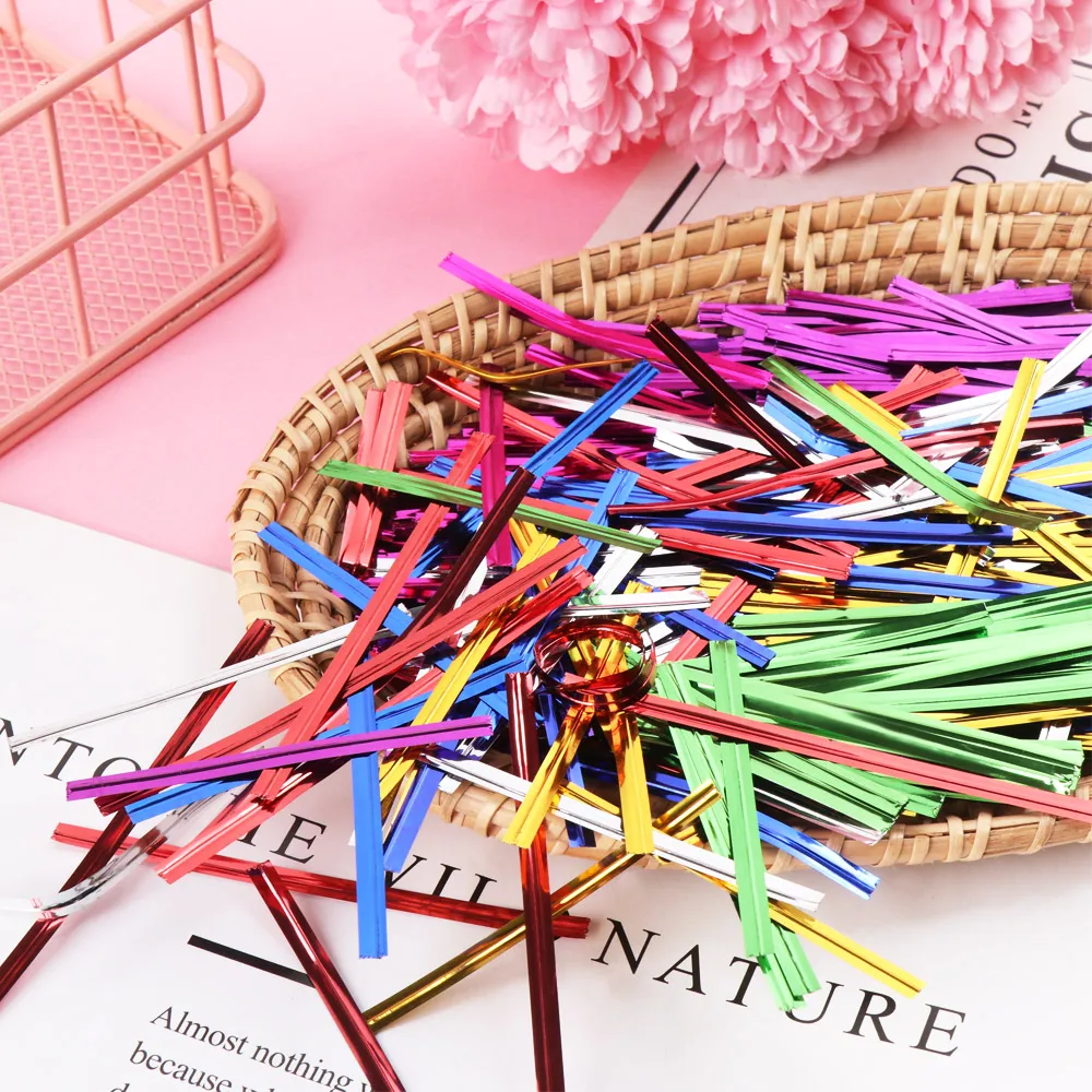 800 шт. металлическая плетеная проволока с бантом для конфет леденец выпечка