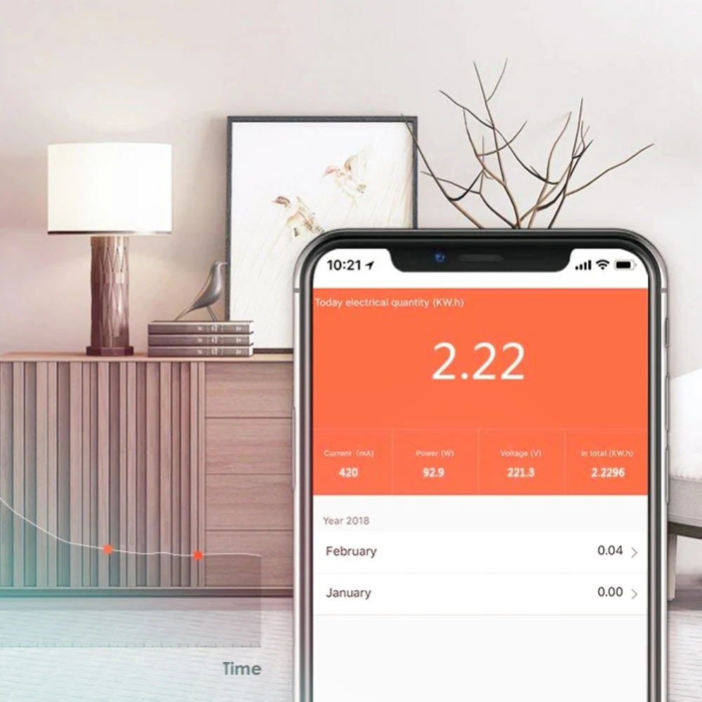 Розетка с Wi-Fi-выключателем беспроводной удлинитель со светодиодной подсветкой