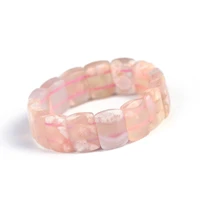 natural orange cherry agate clear rectangle beads bracelet gemstone 16x10mm brazi pink agate women men aaaaa