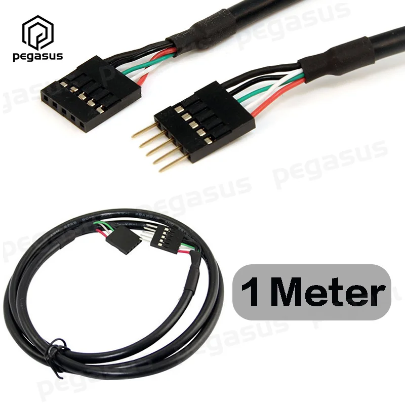 1 метр DuPont 2 54 5-контактный USB IDC разъем материнской платы штекер-гнездо