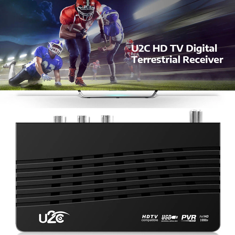 HD1080p ТВ приемник U2C DVB-T2 ТВ-приставка тюнер приемник для монитора адаптер USB2.0 тюнер приемник декодер Dvbt2