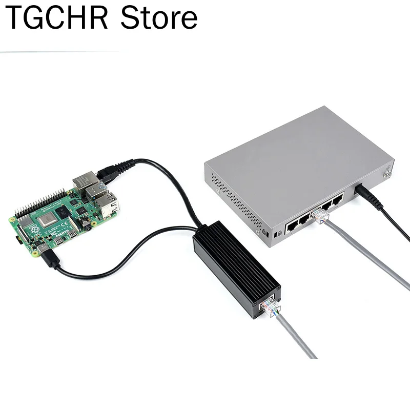 Light snow industrial grade Gigabit Poe separator 5V type-C interface power supply metal shell / circuit isolation | Инструменты