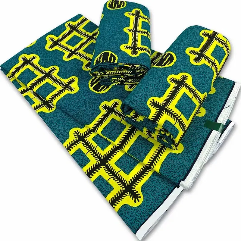 

New 100%Cotton Original Real Wax Ankara Fabric 2021 African Print Fabric For Wedding Dress Tissue African batik Wax Fabric F6-7