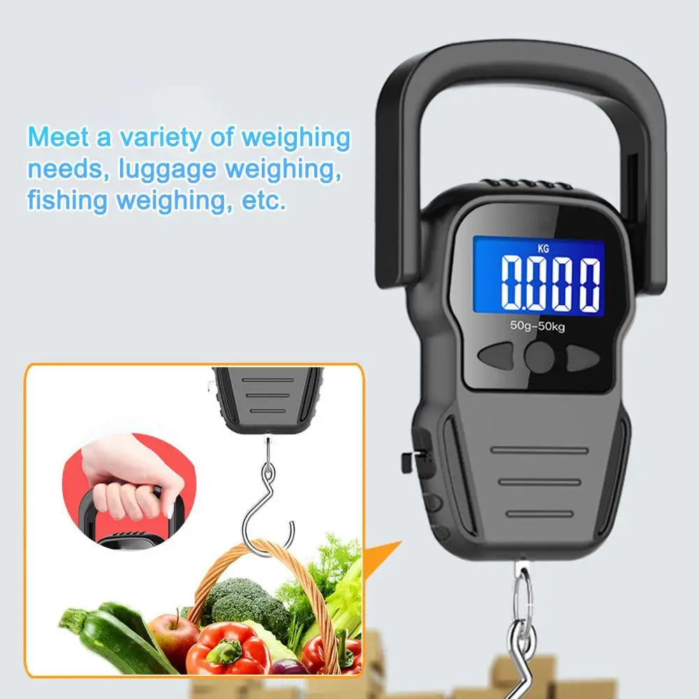 

Hook Scale Small Electronic Scale Lightweight Compact Convenient Electronic Hanging Scale with 160cm Measuring Tape