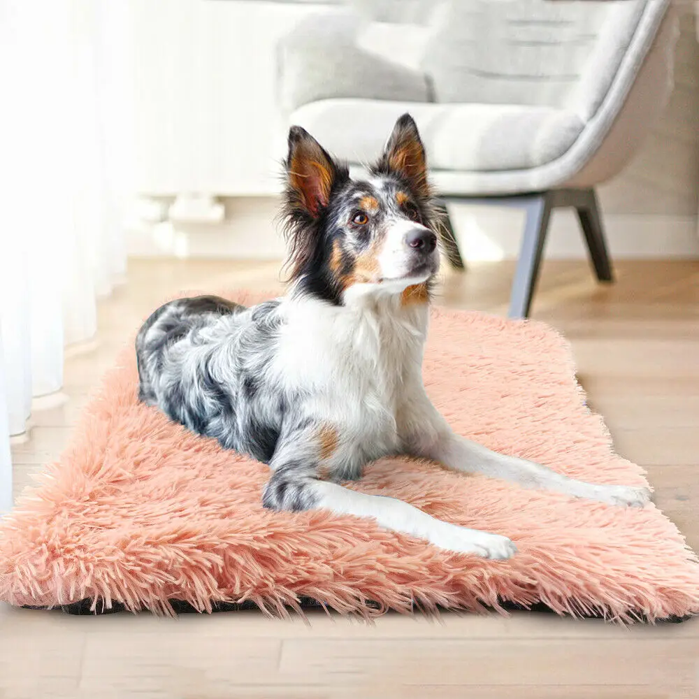

Long-haired warm pet mat soft cat and dog sleeping carpet winter thick plush dog bed small, medium and large dog cat kennel