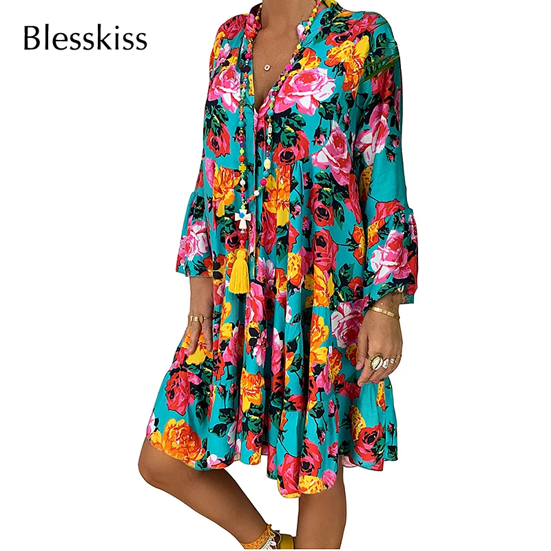 Blesskiss размера плюс, летнее пляжное платье для женщин,, купальник, бикини, накидка с длинным рукавом, одежда для плавания, рубашка, туника, 4XL 5XL