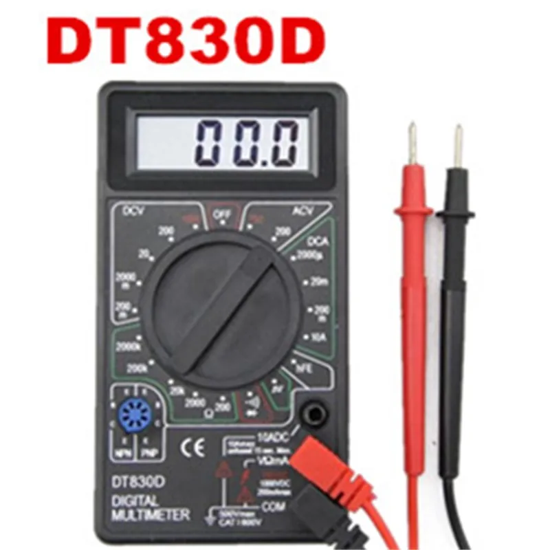 Мультиметр DT830D вольтметр амперметр Омметр тестер напряжения щуп с зуммером 10