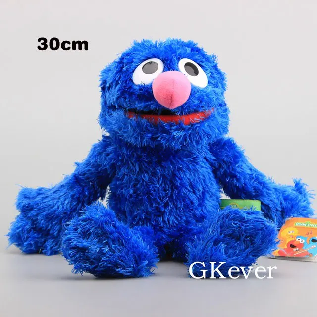 Grover 30cm 21-40 см ручная кукла Улица Сезам плюшевые игрушки кукла Элмо Эрни Гровер Оскар Зои Берт мягкие кукольные игрушки для женщин и детей подарок на вечеринку - Цвет: Grover 30cm