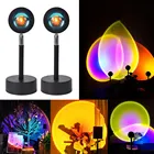 Атмосферный Радужный закат проектор USB Красочный ночник Кофейня домашний фон настенный декоративный светильник Прямая поставка