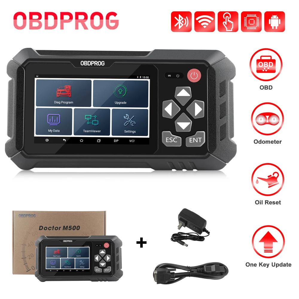 OBDPROG Doctor M500 OBD2 сканер настройки пробега одометр программатор чтения одометра