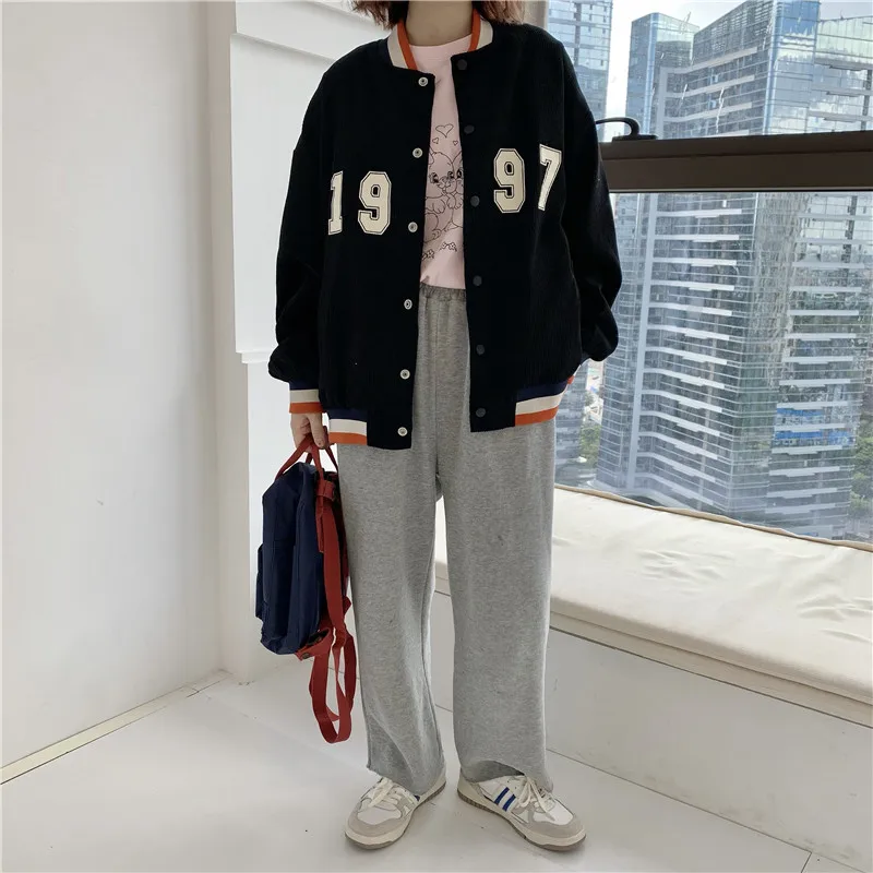 

Women Jacket Spring and Autumn Women's Coat Casual Baseball Jacket Sports Loose Bomber Jacket Women's Clothing 2021 New Korean