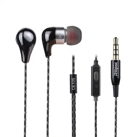 Rillpac CE10S с микрофоном и удаленным шумоизоляцией в ухо Hifi стерео наушники для всех смартфонов