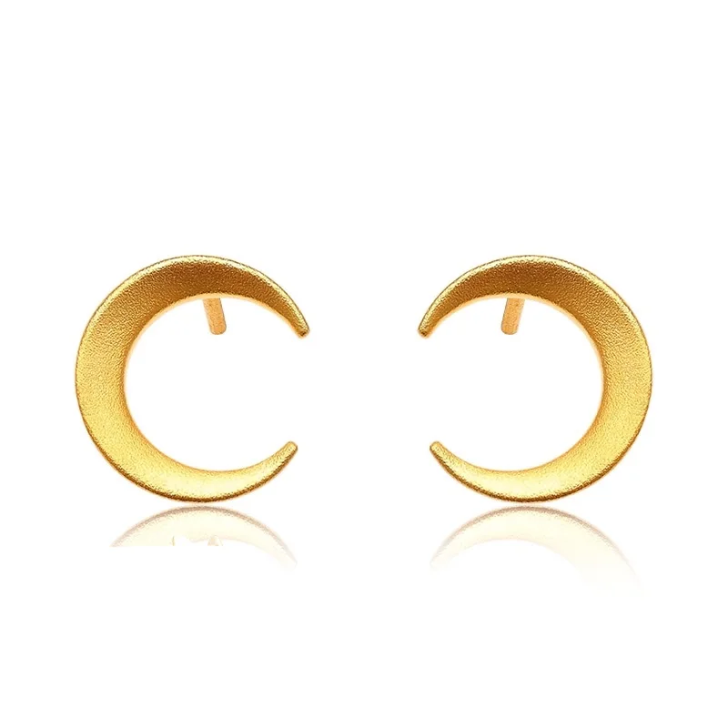 

Серьги-гвоздики из желтого золота 999 пробы, 24 к