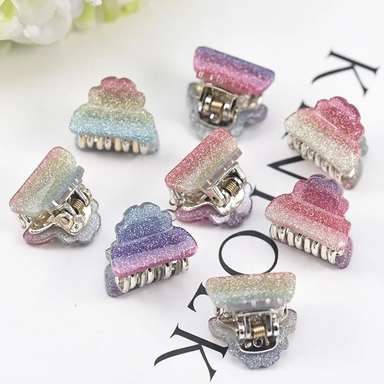 Женские заколки для волос 4 шт./лот минималистичные клипсы радужной расцветки