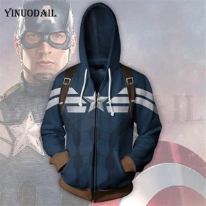 Marvel Endgame Captain Hoodies Cosplay Costume Sweatshirts for Men NEW Streetwear Hoody Hoodie Sudaderas Hombre