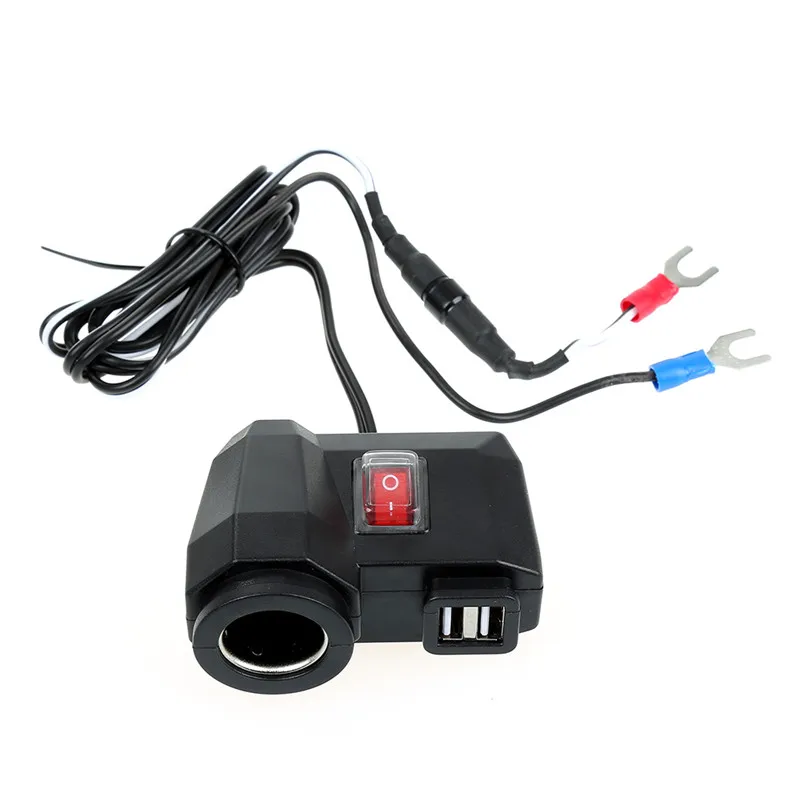 Зарядное устройство для мотоцикла с двумя USB портами 5 В 2 1 А| |