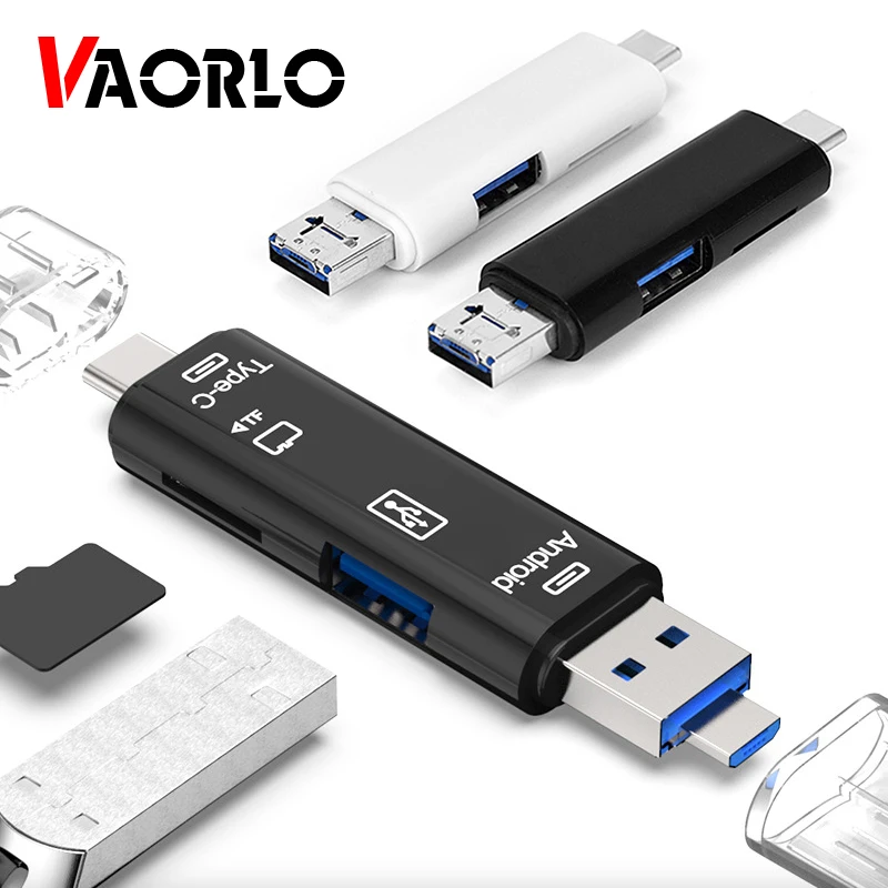 OTG 5 в 1 Micro SD кардридер адаптер Тип C USB карта памяти для MacBook ноутбук 2 0 SD/TF