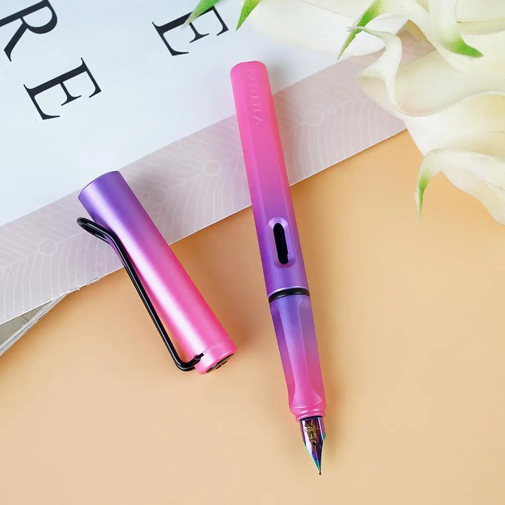 

1Set Gradient Fountain Pen Set With Pen Tip 0.38mm Pen Pen Pen Bag An Ink X2C9