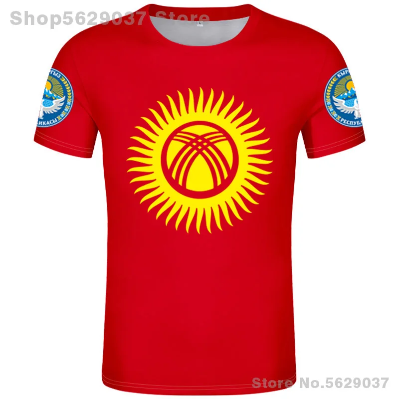 

KYRGYZSTAN t shirt diy free custom made name number kgz t-shirt nation flag kg kyrgyz country respirant print photo logo clothes