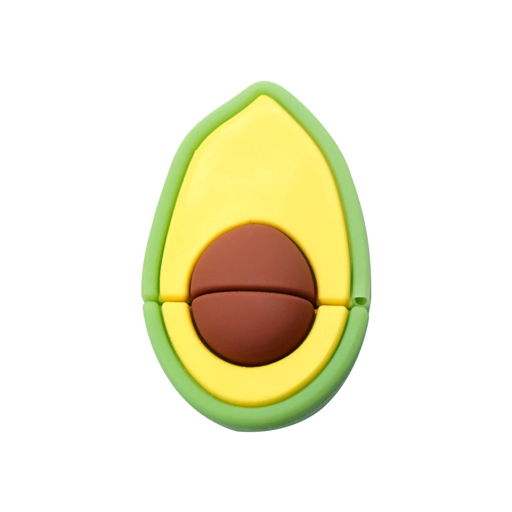 avocado usb 2.0 Мультфильм фрукты USB флэш-накопитель 32 ГБ милый лимонный Pendrives2.0 авокадо хранения диск Memory Stick реальная емкость 64 Гб Забавный подарок 128 Мб - Цвет: avocado usb 2.0
