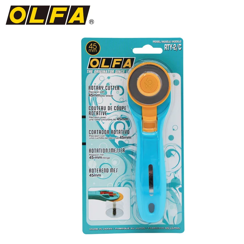 

OLFA leather cloth cutting knife rubber band art slingshot hob curve cloth cutting RTY-2/C aqua blue