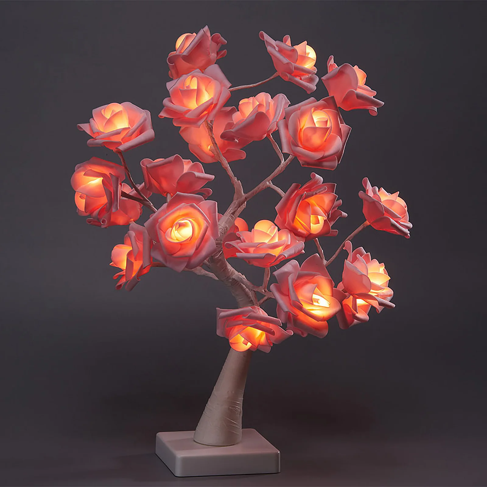 Rose Tree Decorative Light USB/Battery Dual Power Supply LED Warm Light Home Decoration Valentine's Day Party Christmas Wedding