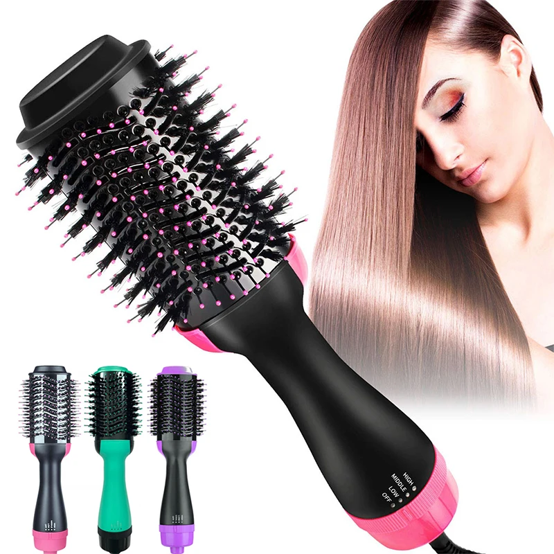 2 в 1 многофункциональная фен для волос Volumizer вращающаяся щетка горячей укладки