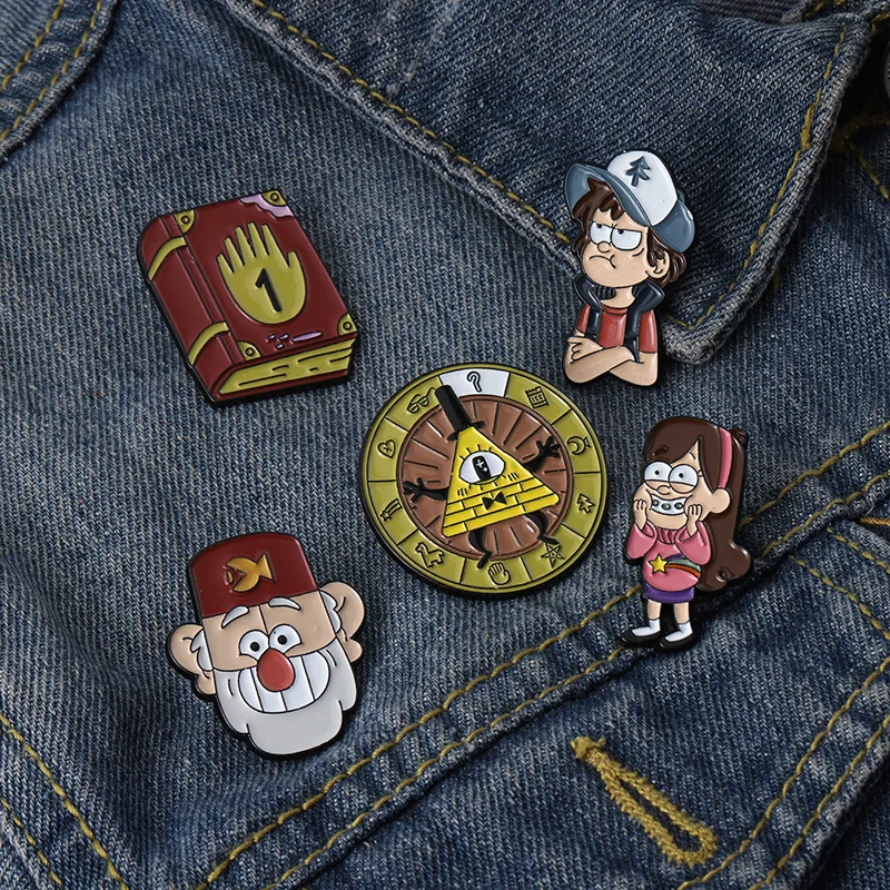 

Pins Metal Enamel Pin Cartoon Funny Girl Book Brooch For Coat Badges On Backpack Women'S Brooches For Women Jewelry Badge