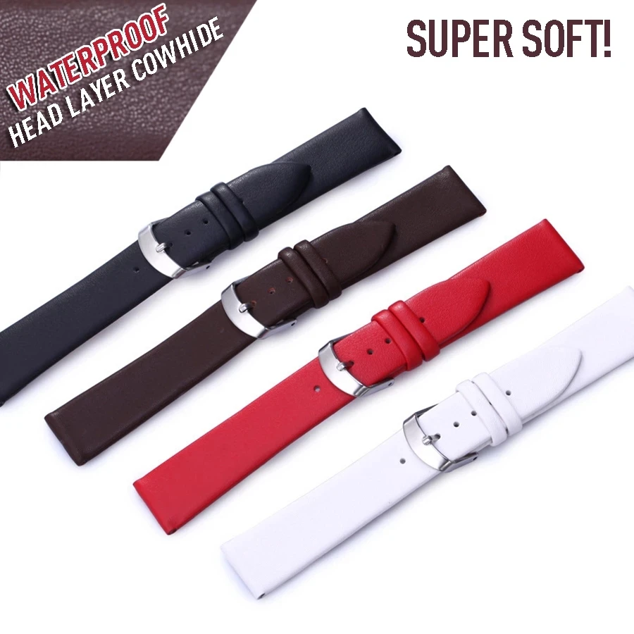 

Watch Bracelet Belt Woman Men Watchbands Genuine Leather Strap Watch Band 8-24mm Multicolor Watchband 22mm 20mm Wristband Tool