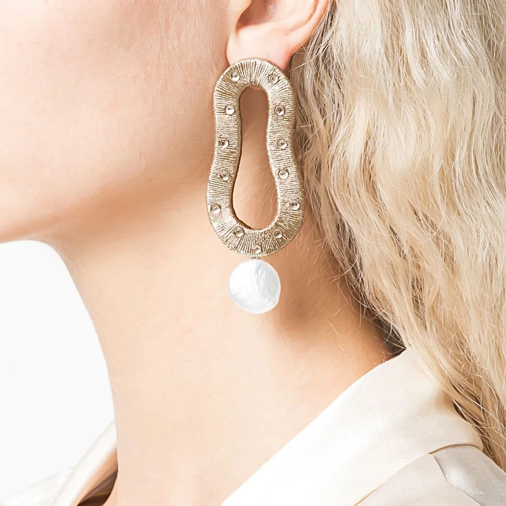 Женские акриловые серьги подвески Yhpup эффектные вечерние ручной работы