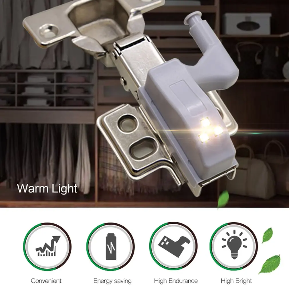 

Led Hydraulic Hinge Light Cabinet Hinge Universal Hinge Light Deadlock Buckle High Brightness Led Light Source 1 Pcs