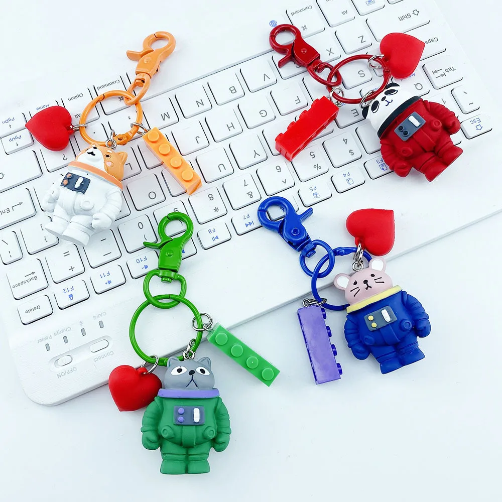 Мягкая Милая целебная мультяшная панда Сиба ину астронавт брелок кулон