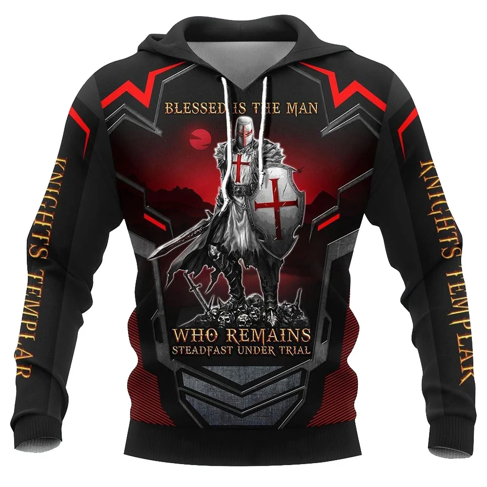 

CLOOCL Newest Men Hoodie Medieval Knights Templar Armor 3D Harajuku Hooded Casual Pullover Cosplay Men Clothing Drop Shipping