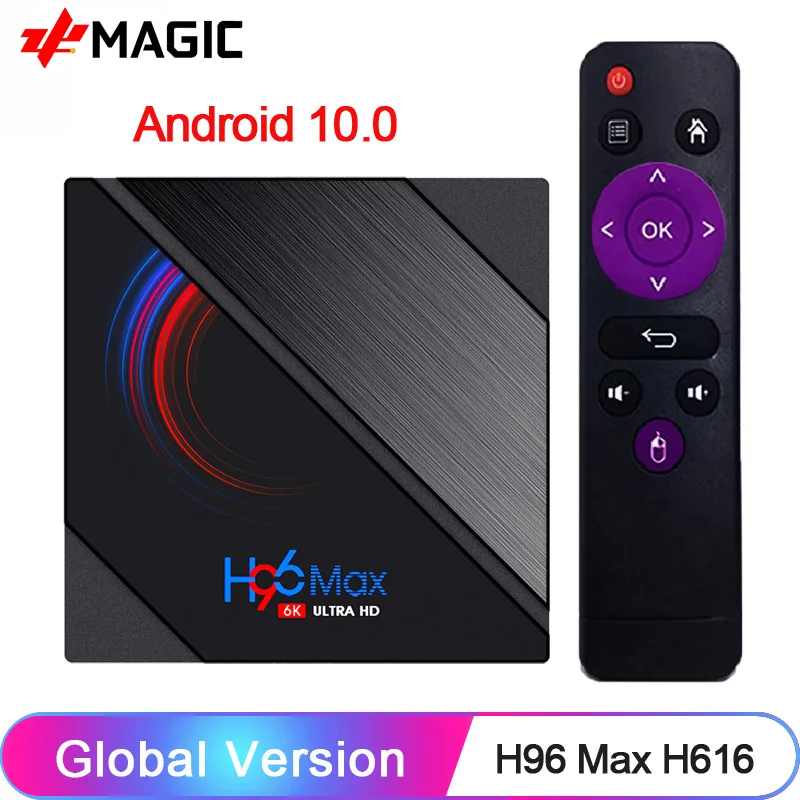 ТВ-приставка H96 Max Android 10 0 4 ядра + 32/64 ГБ HD 6K 2 | Электроника