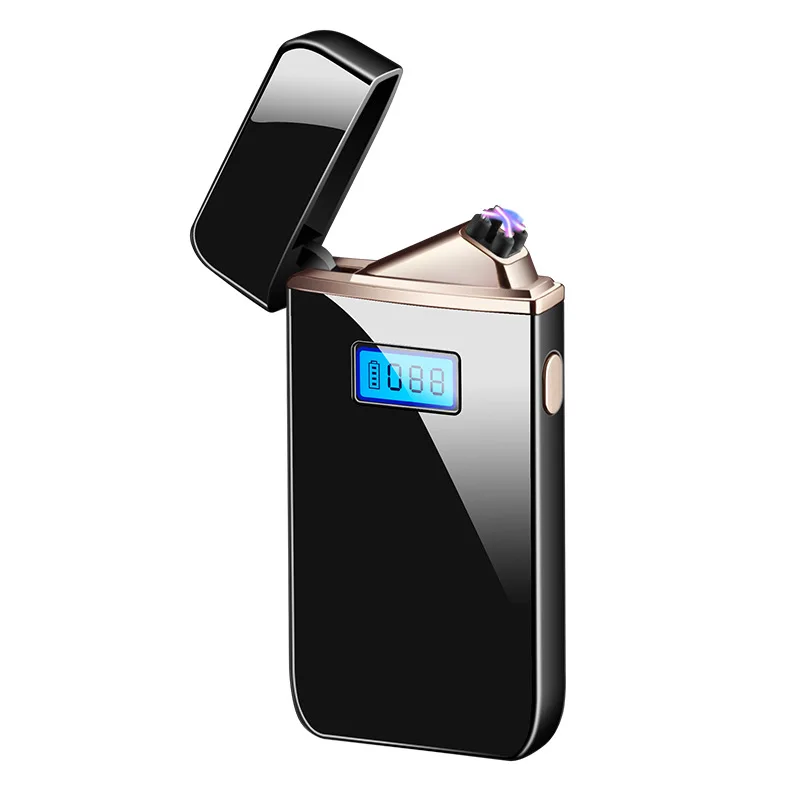 Креативная электрическая зажигалка с цифровым дисплеем Электронные USB зажигалки