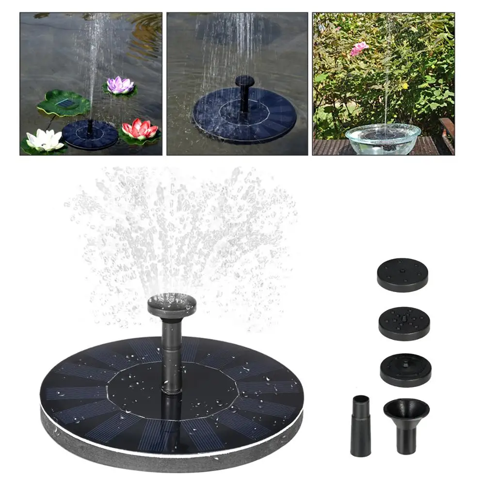 Водяной насос на солнечной батарее 150л/ч съемный водяной 4 уровневый плавающий