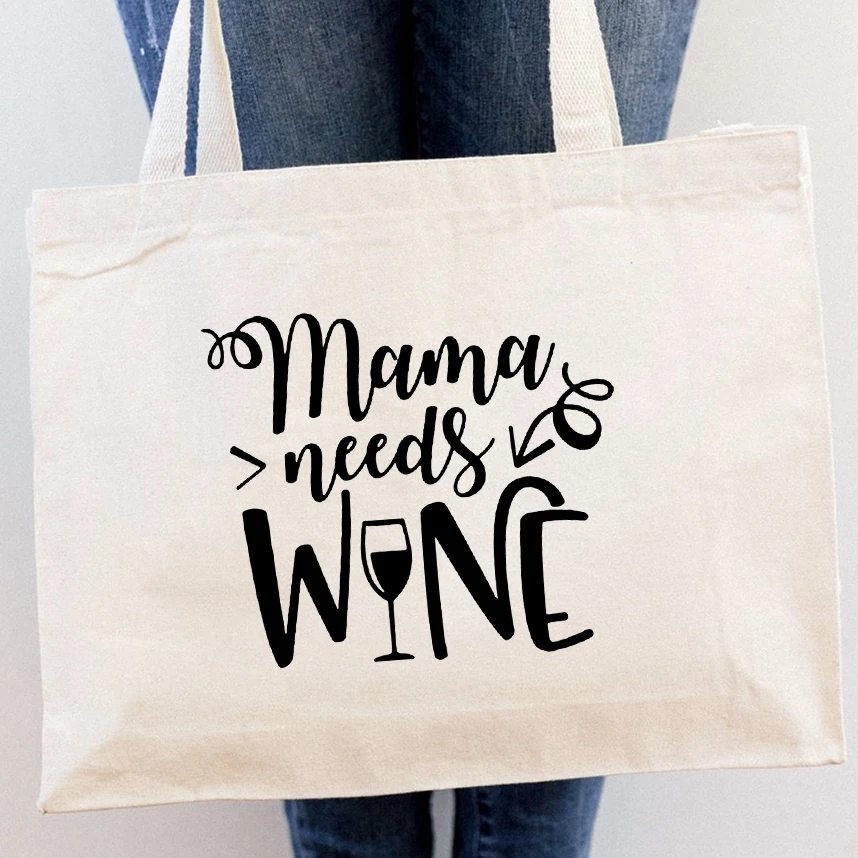 Холщовые сумки для покупок дам Mom Life модные тоуты на ремне повседневные женские