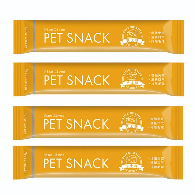 Полоска для кошек закуска домашних животных жидкость с влажным зерном