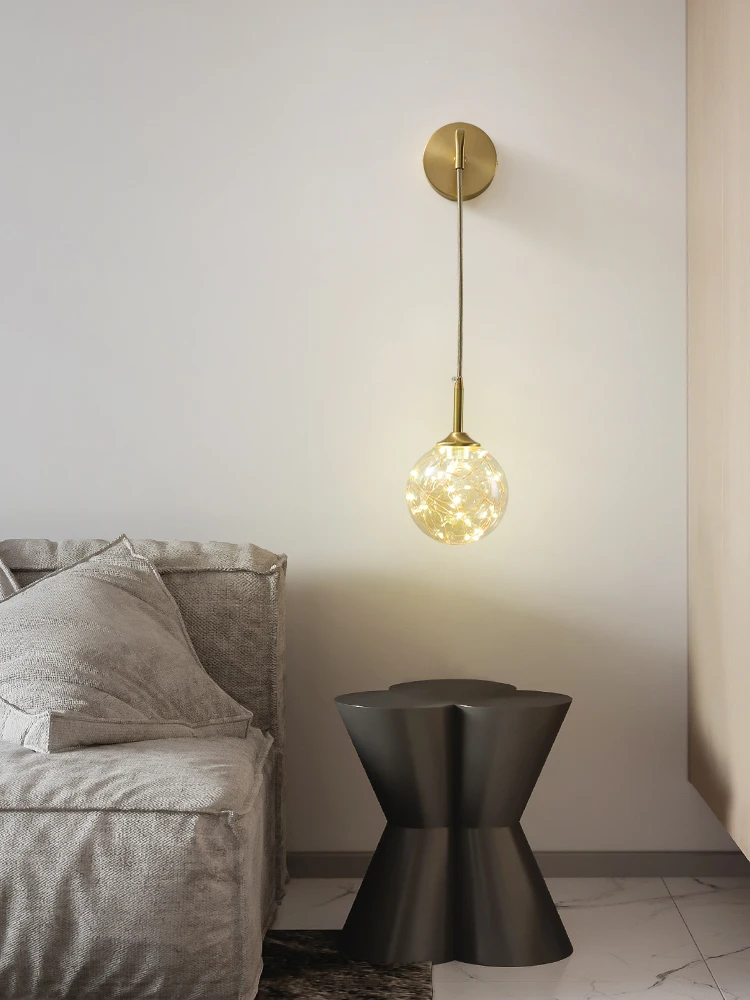 

zq Magic Bean Starry Bedroom Bedside Wall Lamp Living Room Background Wall Creative Aisle Corridor Stair Wall Lamp