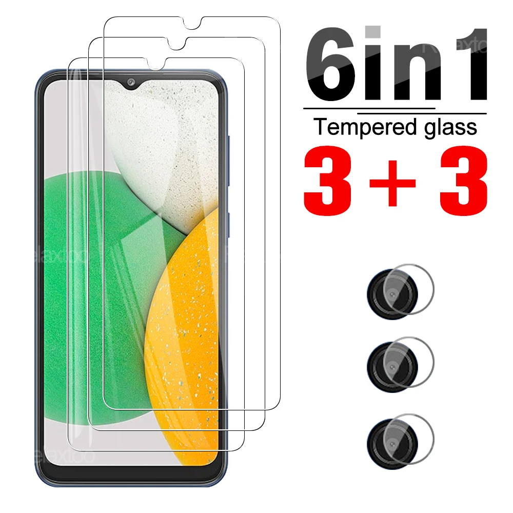 

6in1 Full Cover Tempered Protector Glass For Samsung Galaxy A03 Core Screen+Camera Glass Sansung A03s 03A Samsong A03Core Film
