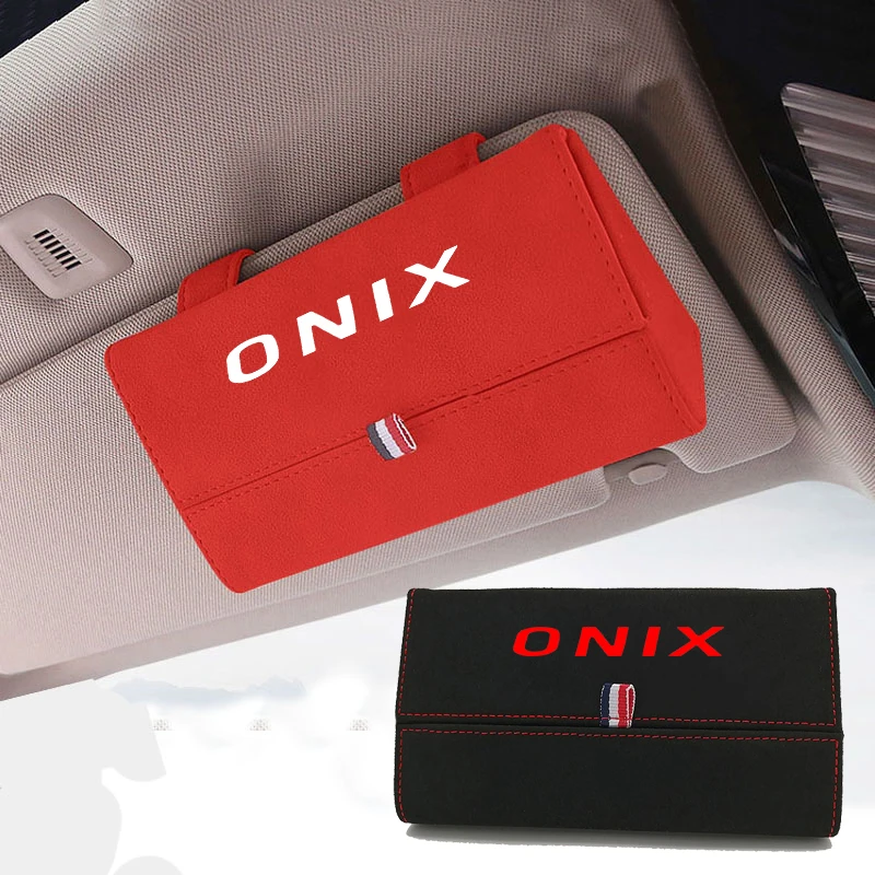 

1pc For Chevrolet Onix Flocking Car Glasses Box Storage Holder Sunglasses Case Sunglasses Holder Organizer Accessories