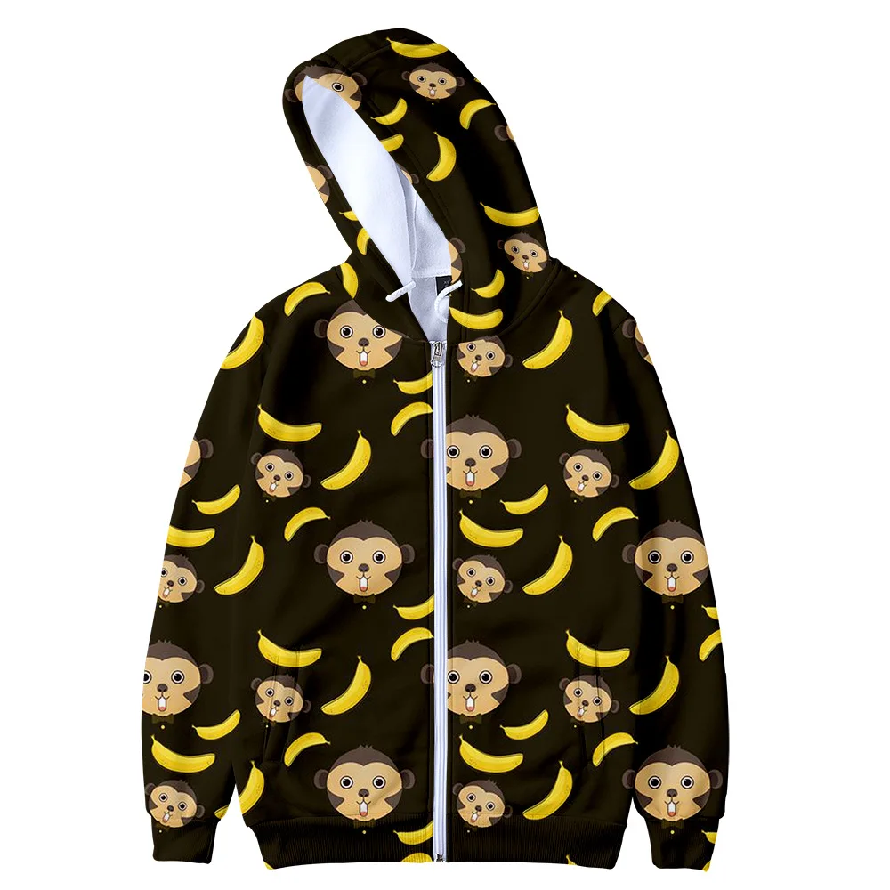 

Personality Monkey 3D Printed Zipper Hoodies Men/Women Fashion Long Sleeve Hooded Sweatshirt Streetwear Oversized Sweatshirts