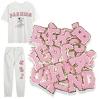 Плюшевые вышитые блестки буквы для утюга вышитые нашивки одежда сумка шляпа джинсы наклейка шить своими руками