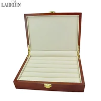 LAIDOJIN  Cufflinks box Luxury Jewelry ring Gift Boxes High Quality Painted Wooden Box Case 20pairs Capacity 240*180*55mm