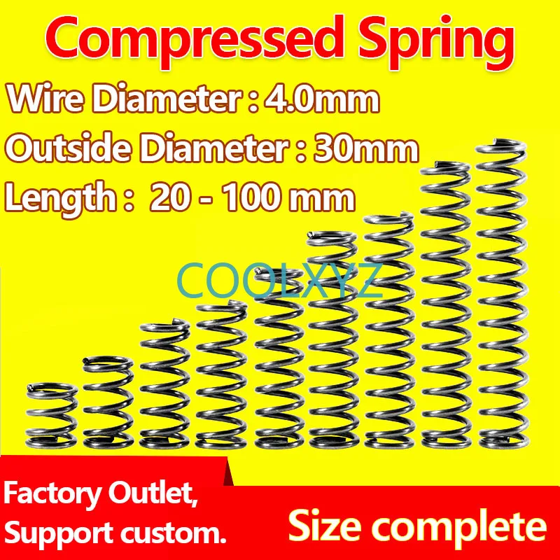 

Spot Goods Return Spring Pressure Plate Spring Release Spring Compressed Spring Wire Diameter 4.0mm, Outer Diameter 30mm